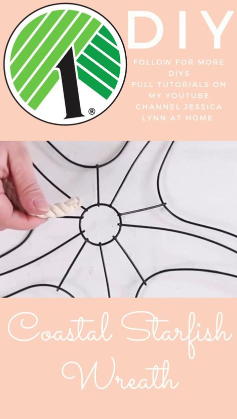 Diy Costal Crafts, Dollar Tree Starfish Wreath Form Ideas, Starfish Decorating Ideas, Starfish Wreath Form Ideas, Diy Shell Wreath, Dollar Tree Shell Wreath, Dollar Tree Mermaid Tail Wreath Diy, Dollar Tree Seashell Wreath, Dollar Tree Beach Crafts