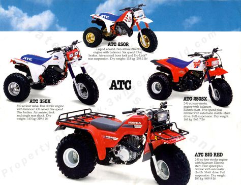 1987 Canadian Honda Brochure Honda Trike, Classic Honda Motorcycles, Honda Z50, 3 Wheeler, Three Wheeler, Drift Trike, 4 Wheelers, Honda Bikes, Trike Motorcycle