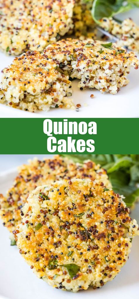 Quinoa Cakes, Quinoa Patties, Quinoa Cake, Crispy Quinoa, Fun Drink Recipe, Daily Harvest, Meatless Dinner, Cooking Recipes Healthy, Low Cal Recipes