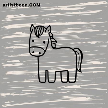 49  Simple and Easy Horse Drawing Ideas for Beginners - Artist Been Cute Horse Drawing Easy, Simple Horse Drawing, Horse Drawing Ideas, Horse Drawing Easy, How To Draw Horses, Easy Horse Drawing, Mustang Drawing, Horse Outline, Running Pose