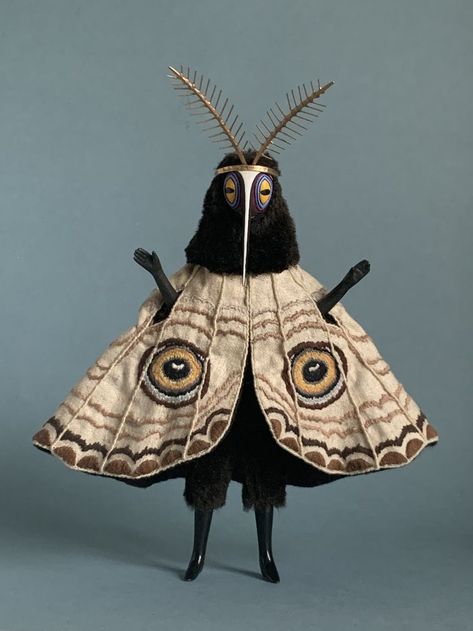 Cat Johnston, Moth Creature, Junk Couture, Bug Costume, Christmas Diorama, Insect Art, Plant Pattern, Halloween Make, Pattern Drawing