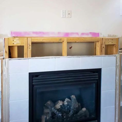 Renovating Living Room Built-ins Living Room Built Ins, Diy Room Divider, My Living Room, The Fireplace, Diy Room, Built Ins, To Do, To Do List, Divider