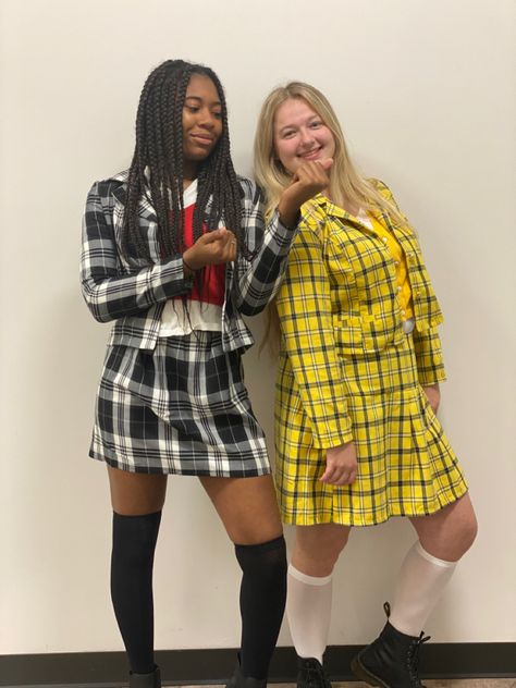 #happy halloween 
#clueless 
#cher and dionne Dionne Clueless Outfits Halloween, Cher And Dionne Costume, Dionne Clueless Outfits, Sporty Halloween Costumes, Halloween Costumes For College, Funny Group Halloween Costumes, Cher Costume, Alien Halloween Costume, Cher And Dionne