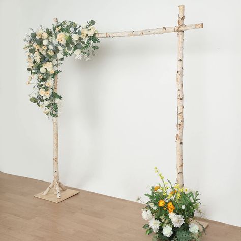 PRICES MAY VARY. Frame Material: Birch Wood Base Material: Plywood Color: Natural Total Height: 7.4ft Total Width: 7.4ft Base Size: 15.75" x 15.75" Pole Diameter: 2"-2.5" Weight Capacity: 30lbs. Assembly Required: Yes, Easy to Assemble Instructions Included: Yes PREMIUM QUALITY: These stands are made from high-quality premium material. To make things swankier, we have designed it on the master of luster. Strong and sturdy, this elegantly shimmering piece comprises shiny material crafted with the Natural Wood Arbor, Birch Wood Arch, Birch Arbor Wedding, Birch Arch Wedding, Log Wedding Arch, Birch Tree Wedding Arch, Square Arbor, Wood Wedding Arch, Birch Wedding Arch