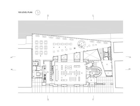 Gallery of Idea Exchange Old Post Office Community Center / RDHA - 29 Post Office Plan Architecture, Post Office Plan, Creative Studio Space, Office Floor Plan, Old Post Office, Steel Trusses, Office Plan, Office Library, Metal Workshop