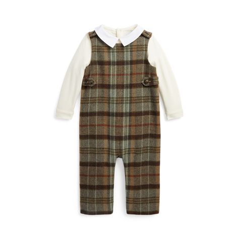 Cotton Bodysuit & Tweed Overall Set for Baby | Ralph Lauren® NO Baby Boy Ralph Lauren, Boys Plaid, Cotton Farming, Ralph Lauren Kids, Ralph Lauren Boys, Cotton Bodysuit, Short En Jean, Harmful Chemicals, Wimbledon