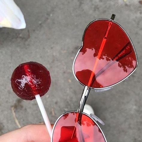 Dead Man Walking, Heart Sunglasses, Red Aesthetic, Cherry Red, Red Heart, Red Velvet, Round Sunglasses, Mirrored Sunglasses, We Heart It