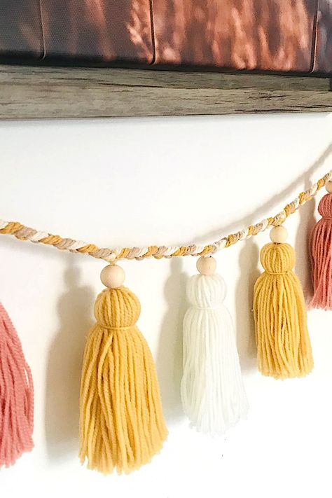 Boho Garland, Macrame Nursery, Boho Baby Room, Nursery Wall Hanging, Custom Nursery, Nursery Decor Boy, Boho Nursery Decor, Wreaths And Garlands, Tassel Garland