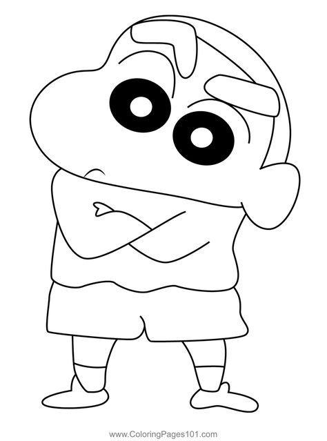 Shinnosuke Nohara Crayon Shin chan Coloring Page Shin Chan Drawing Easy, Crayon Drawings, Crayon Shin Chan, Shin Chan, Cute Easy Drawings, Colouring Pages, Free Kids, Printable Coloring Pages, Printable Coloring