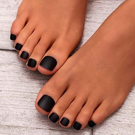 Nails For Toes, Black Toes, Black Toe Nails, Fall Toe Nails, Nails Solid Color, Faded Nails, Nails Solid, Fall Toes, Feet Nail Design