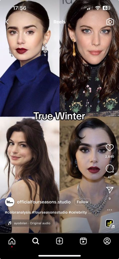 True Winter Aesthetic, True Winter Color Palette Outfits, True Winter Hair Color, Cool Winter Color Palette Outfits, Winter Color Palette Outfits, Bright Winter Makeup, True Winter Lipstick, True Winter Hair, True Winter Color Palette