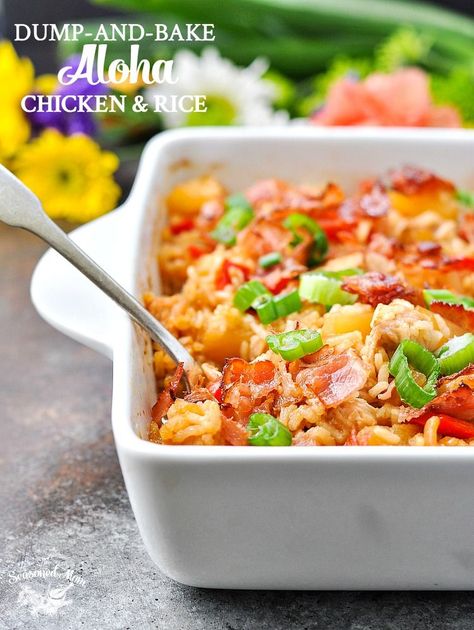 Aloha Chicken And Rice, Aloha Chicken, The Seasoned Mom, Caprese Pasta, Low Sodium Chicken Broth, Homemade Dinner, Chicken And Rice, Cooking Together, Baked Chicken Recipes