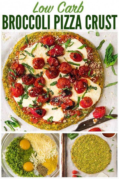 #LowCarbFoodRecipes Broccoli Pizza Crust, Low Carb Broccoli, Broccoli Pizza, Low Sugar Diet Recipes, Dinner Recipes Healthy Low Carb, Cauliflower Pizza Crust, Keto Gluten Free, Low Carb Soup Recipes, Low Carb Low Fat Recipes