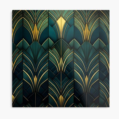 1920s Art Deco Pattern, Dark Art Deco, Art Deco Pattern Design, Desert Inspo, Gold Art Deco Pattern, Deco Nails, Art Deco Color, Green Art Deco, Upcycling Projects