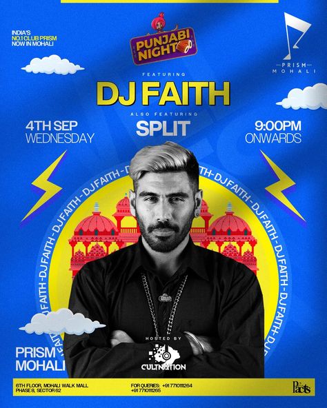 Punjabi Night

Get ready for a thrilling Wednesday night filled with the vibrant beats of Punjabi music and the timeless melodies of Bollywood classics! Join us under the stars as the talented @dj_faith_official and @thesplitmusic take the stage.

9 PM onwards

#PunjabiMusic #PunjabiNight #MohaliNightlife #HyderabadDiaries #SundayMusic #PrismMohali #Explore #ExplorePage Punjabi Night, Bollywood Classics, Sunday Music, Punjabi Music, Brand Creation, Under The Stars, The Stage, Puns, Join Us