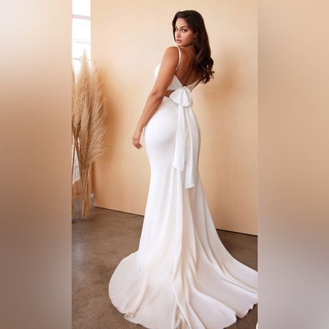 Simple long white dress