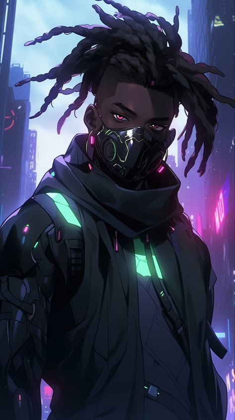 The Lone Wolf, Dark Souls Artwork, Black Anime Guy, Black Comics, Black Cartoon Characters, Cyberpunk Character, Black Characters, Black Anime Characters, Black Artwork