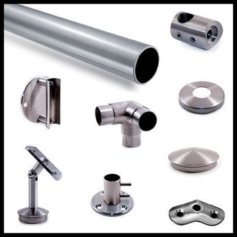 Outdoor Handrail, Machining Metal Projects, Stainless Steel Handrail, Modern Deck, Steel Handrail, Stainless Steel Railing, Handrail Brackets, Stainless Steel Fittings, Steel Railing