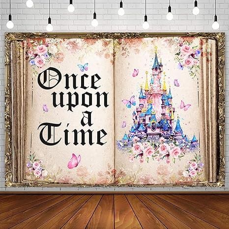 Amazon.com : AIBIIN 7x5ft Once Upon a Time Backdrop Fairy Tale Books Castle Pink Floral Princess Romantic Story Old Opening Book Photo Background Wedding Baby Shower Birthday Party Decorations Banner Photo Props : Electronics Once Upon A Time Backdrop, Fairytale Birthday Party, Book Backdrop, Butterfly Wedding Decorations, Wedding Photo Background, Birthday Party Background, Fairytale Photography, Retro Photography, Fairy Tale Books