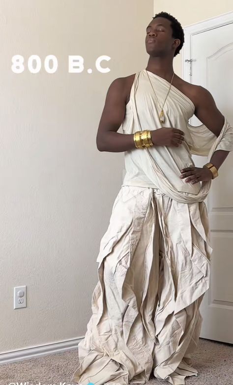 Greek God Fashion Men, Greek Aesthetic Fashion Men, Greek God Fashion, Greek God Outfits Men, Greek Clothing Men, God Like Outfits, Egyptian Clothing Male, Ancient Greek Clothing Men, Greek Aesthetic Fashion