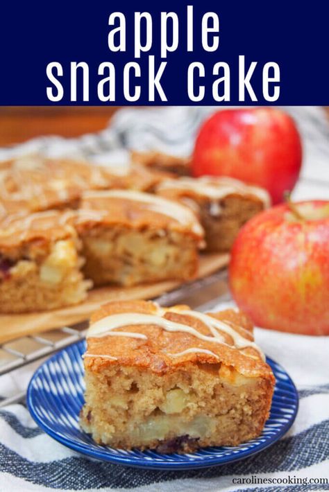 Apple snack cake - Caroline's Cooking Savory Apple Recipes, Mouthwatering Desserts, Apple Custard, Chicory Recipe, Apple Snacks, Pear Recipes, Fall Cooking, Yummy Dessert, Cooked Apples