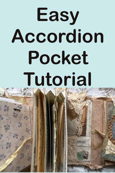 An easy accordion style pocket made from book pages for junk journals, folios and journals Lapbook Junk Journal, Book Journals, Journal Tutorials, Lap Book, Jewelry Frames, A Start, Crafty Projects, Book Making, Junk Journals