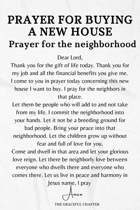 prayers for buying a new house- Prayer for the neighborhood House Prayer, 2024 Encouragement, Buying A New House, Psalms 119, Financial Prayers, Prayer For My Family, Warfare Prayers, Affirmation Daily, Woord Van God