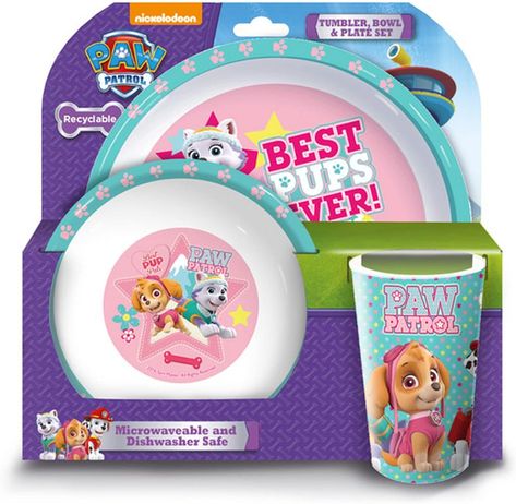 Paw Patrol Girls Tumbler, Bowl and Plate Set, 3 piece, Pink Visit the Paw Patrol Store 4.6 4.6 out of 5 stars 645 ratings Paw Patrol Gifts, Baby Doll Bed, Unboxing Packaging, Paw Patrol Skye, Paw Patrol Girl, Pink Plates, Meal Times, Girls Tumbler, Favourite Characters