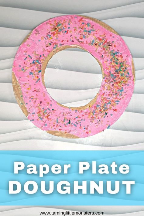 Doughnut Craft, Easy Paper Plate Crafts, Plate Crafts For Kids, Bus Crafts, Craft Activities For Toddlers, Sun Crafts, Summer Arts And Crafts, Monkey Crafts, Fruit Crafts