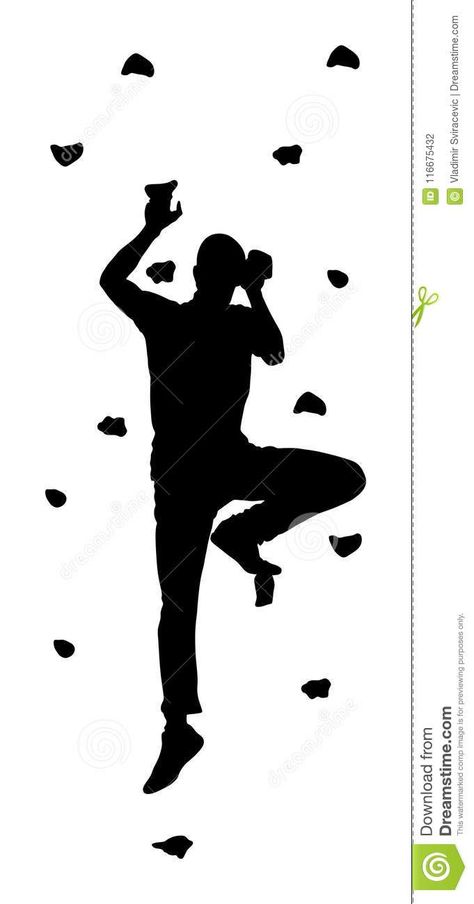 Extreme Sportsman Climb Without Rope. Man Climbing Vector Silhouette, Rock Wall For Fun. Stock Illustration - Illustration of adrenaline, challenge: 116675432 Rock Climbing Silhouette, Climbing Silhouette, Action Background, Hole Drawing, Climbing Art, String Art Templates, Wall Climbing, Rock Climbing Wall, Sport Climbing