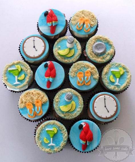 Jimmy Buffet Cupcakes, Jimmy Buffet Cake Ideas, Margaritaville Cake Ideas, Margaritaville Themed Party, Margaritaville Birthday Party, Margaritaville Cupcakes, Margaritaville Bachelorette Party, Margaritaville Cake, Margaritaville Party Ideas