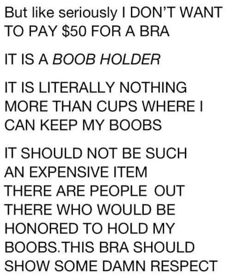 This bra should show some damn respect. Girl Problems, Have A Laugh, Bones Funny, Funny Cute, Make You Smile, True Stories, That Way, I Laughed, Funny Quotes