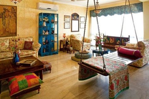 Country Style Living Room Decor, Living Room Designs Indian, Interior Design Indian, Chic Vanity, Indian Interior Design, Country Style Living Room, Indian Living Room, Furnitur Ruang Keluarga, Indian Living Rooms