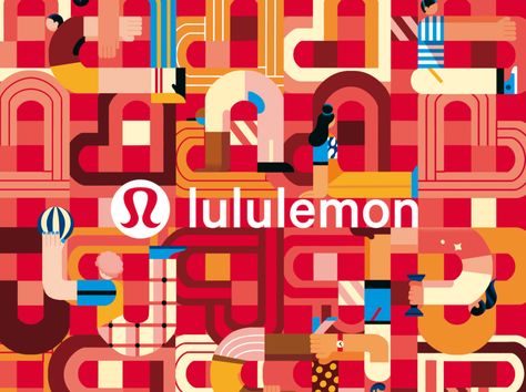 lululemon 2022 CNY｜Key Visual Illustration on Behance Visual Illustration, Flat Art, Europe City, American Illustration, Student Awards, Key Visual, Communication Art, Wacom Intuos, Traditional Weaving