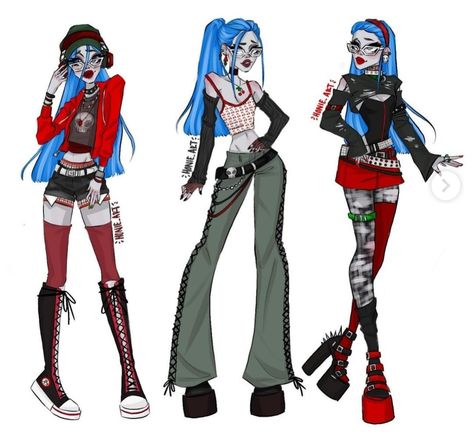 Monster High Fanart, Monster High Ghoulia, Monster High Halloween, Monster High Cosplay, Knee High Converse, Monster H, Ghoulia Yelps, Piskel Art, Arte Monster High