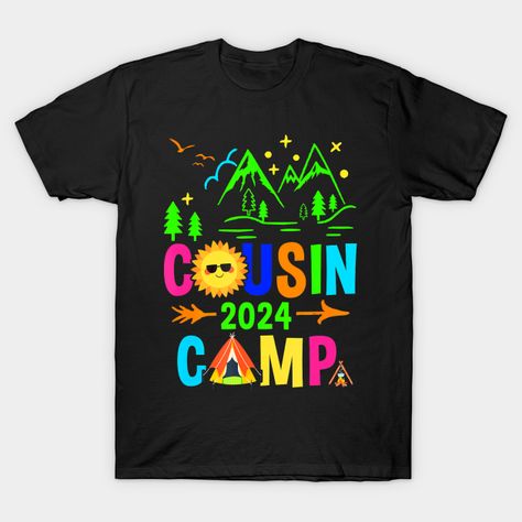 Family Camping Summer Vacation Crew Cousin Camp 2024 -- Choose from our vast selection of Crewneck and V-Neck T-Shirts to match with your favorite design to make the perfect graphic T-Shirt. Pick your favorite: Classic, Boxy, Tri-Blend, V-Neck, or Premium. Customize your color! For men and women. Cousin Shirts, Cousin Camp, Camping Summer, Camping Shirts, Family Camping, Summer Shirts, Summer Vacation, V Neck T Shirt, Graphic T Shirt