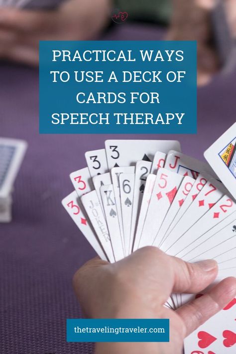 Traveling Speech Therapist, Travel Therapy, Speech Games, A Deck Of Cards, School Speech Therapy, Speech Therapy Games, Occupational Therapy Activities, Cognitive Therapy, Speech Path