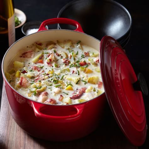 Lobster Corn Chowder, Lobster Chowder, William Sonoma Recipes, Seafood Lobster, Keto Seafood, Corn Chowder Recipe, Chowder Recipe, Dutch Oven Recipes, Soup And Stew