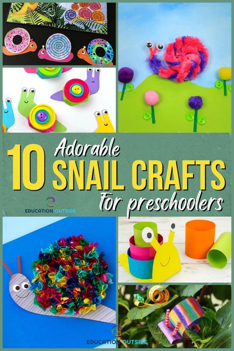 Snail Craft Preschool Art Projects, Snail Activities For Preschool, Snail Craft Preschool, Snails Preschool, Snail Crafts, Pre K Worksheets, Snail Craft, Interesting Creatures, Crafts For Preschoolers