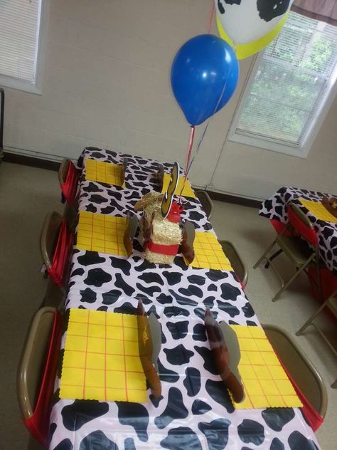 Birthday Party Ideas | Photo 4 of 6 | Catch My Party Woody Party, Woody Birthday, Toy Story Party Decorations, Toy Story Baby, Toy Story Theme, Toy Story Birthday Party, Birthday Toys, Toy Story Birthday, Toy Story Party