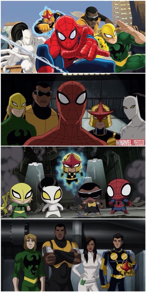 Ultimate Spider-Man: Nova, Iron Fist, White Tiger, Powerman and Spiderman I love Iron Fist and Nova White Tiger X Spiderman, Spiderman And Nova, Nova And Spiderman, Ultimate Spider Man Cartoon, White Tiger Spiderman, Spider Man X Nova, Nova Ultimate Spiderman, Spiderman X Nova, Ultimate Spiderman Cartoon