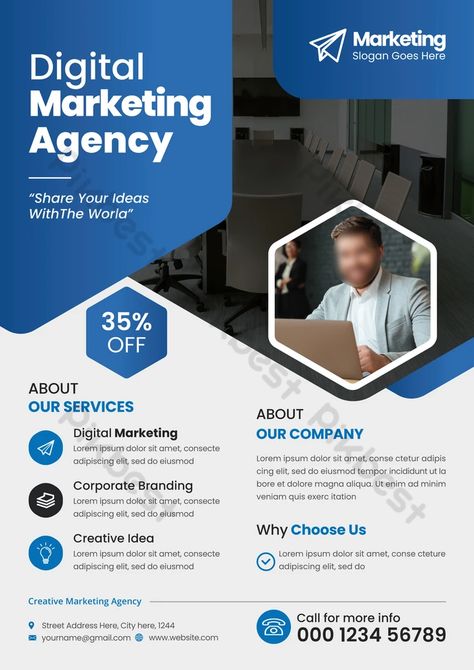 unique digital marketing agency corporate business flyer design template Digital Marketing Flyer Design, Business Flyer Design Ideas, Business Flyer Design Templates, Digital Marketing Flyer, Corporate Flyer Design, Security Guard Companies, Business Flyer Design, Facebook Cover Template, Marketing Flyers