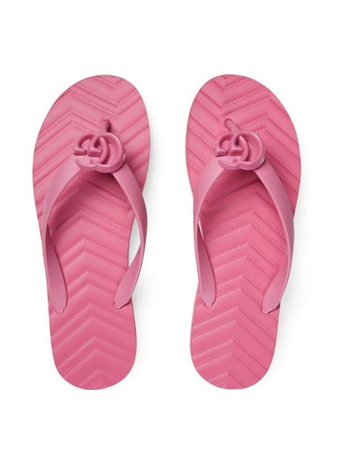 Gucci Flip Flops, Designer Flip Flops, Gucci Pink, Gucci Sandals, Rubber Flip Flops, Slides For Women, Platform Flip Flops, Rubber Sandals, Gg Logo