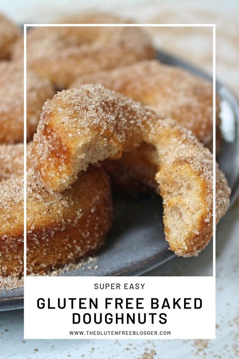 GLUTEN FREE BAKED DOUGHNUTS RECIPE EASY BAKED DONUTS CINNAMON SUGAR (1) Baked Doughnuts Recipe, Gluten Free Donuts Baked, Gluten Free Cupcakes Vanilla, Gluten Free Doughnuts, Vegan Banana Muffins, Doughnut Recipe Easy, Doughnuts Recipe, Baked Doughnuts, Gluten Free Donuts