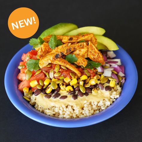 Seasonal Special: Southwest Yumm! Bowl | Café Yumm! Cafe Yumm Bowl Recipes, Yumm Bowl, Southwest Bowl, Southwest Seasoning, Crispy Noodles, Red Salsa, Southwest Chicken, Chicken Bowl, Roasted Corn