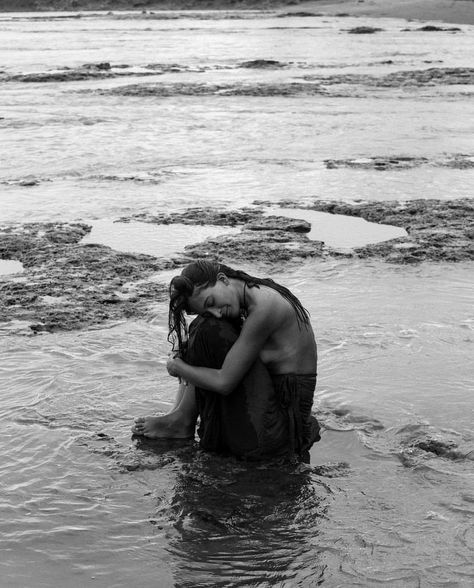 Beach Rain Photoshoot, River Photoshoot, Rainy Photoshoot, Wolf Woman, Beach Rain, Feminine Photography, Dark Beach, Lake Photoshoot, Water Shoot