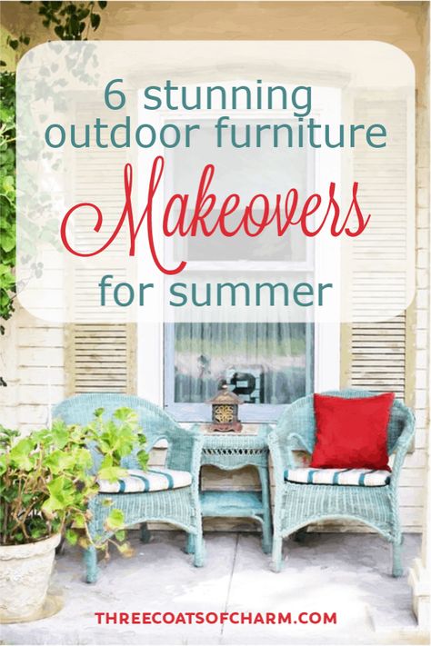 Painting Patio Furniture, Creative Backyard Ideas, Painted Garden Furniture, Outdoor Furniture Makeover, Diy Furniture Refinishing, Diy Patio Ideas, Painted Outdoor Furniture, Diy Furniture Painting, Diy Furniture Makeover Ideas