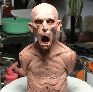 Aris Kolokontes, Traditional Sculptures, Zombie Art, Clay Faces, Horror Art, In Water, Dark Fantasy, 3d Art, Zombie