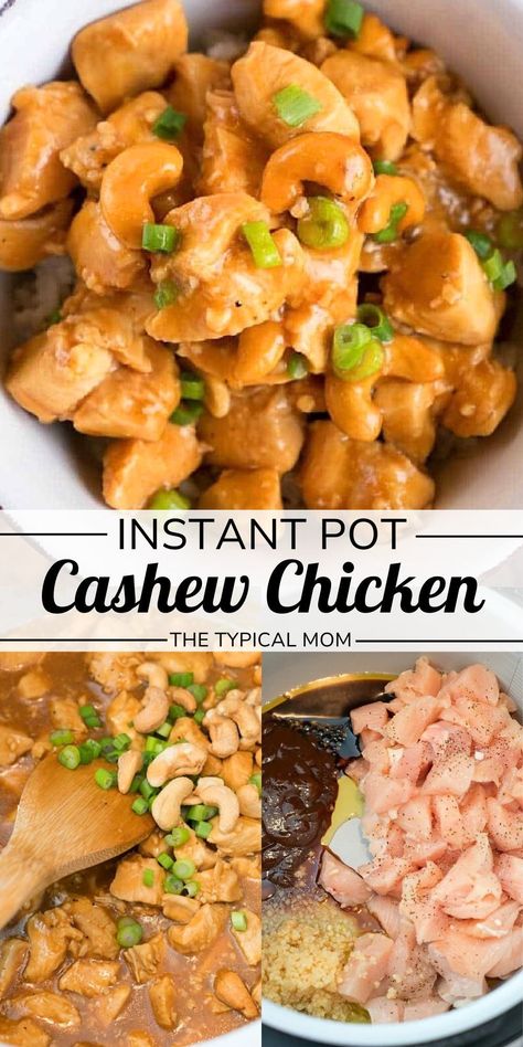 Instant pot cashew chicken is the best dinner or lunch that's so delicious and because you can make it in the pressure cooker, this chicken dish saves you time. Easy cashew chicken in the Instant Pot is made with chicken breasts or thighs, sesame oil, garlic, hoisin sauce, and more, this Asian-style dish is sure to be a hit. Try this easy chicken dinner recipe today! Instant Pot Cashew Chicken, Instapot Recipes Chicken, Crockpot Express, Ip Recipes, Savory Meals, Chicken Thigh Recipes Oven, Chicken Thigh Recipes Crockpot, Boneless Chicken Thigh Recipes, Chicken Thigh Recipes Baked