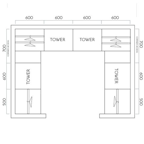 Walk In Closet Plan, Walk In Robe Designs, Closet Planning, Corner Wardrobe, Walk In Closet Design, Open Closet, Walk In Robe, Model House, Architecture Model House